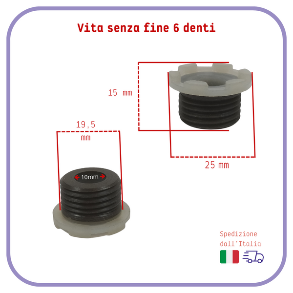 Vite senza fine per pompa olio Echo