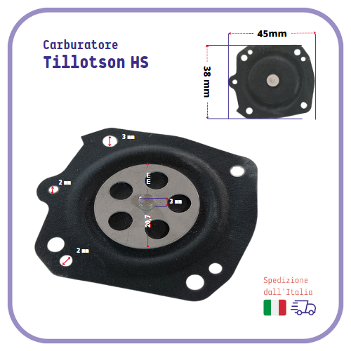 Membrana Carburatore Tillotson HS